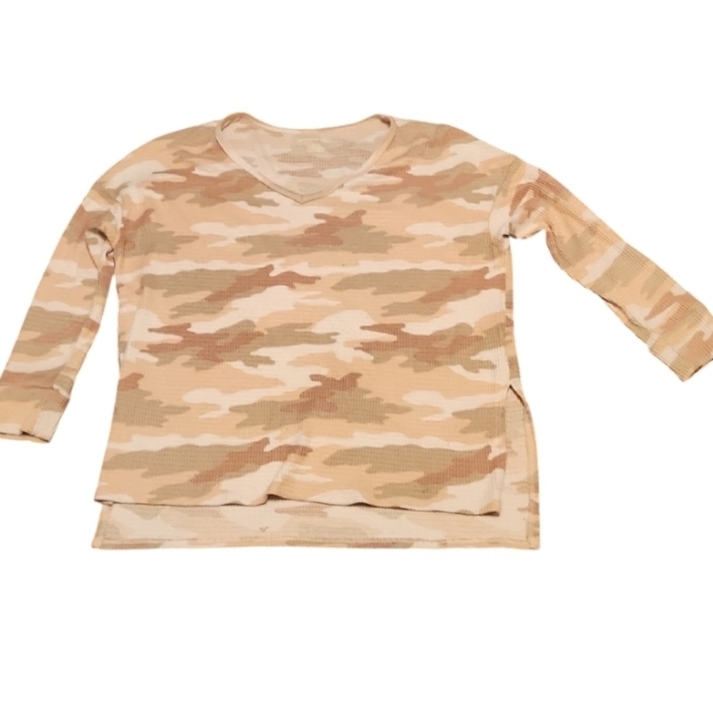 Camo Thermal Long Sleeve Vnevk Top